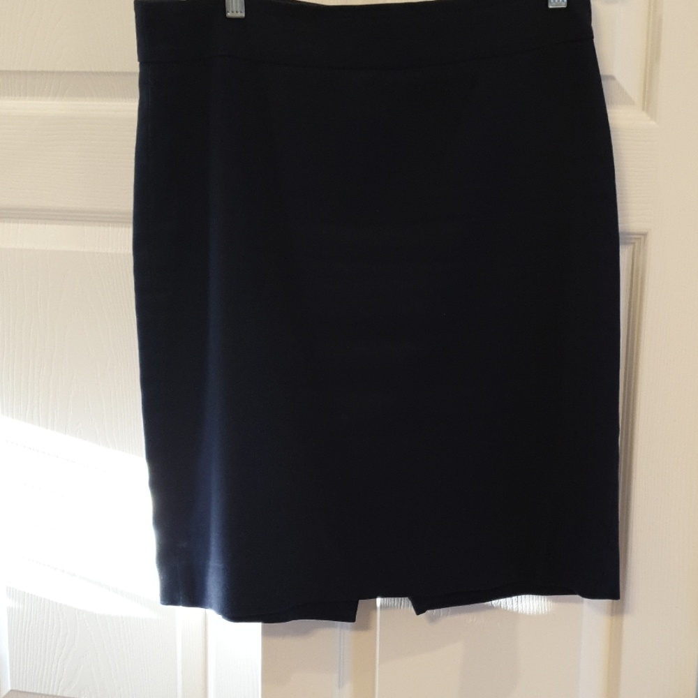 Navy jcrew knee length skirt